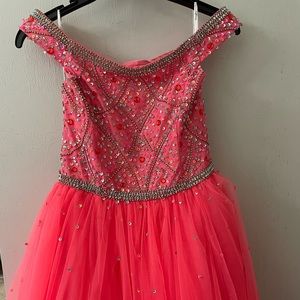 Size 14 Tiffany Princess corset back pageant dress